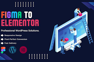 convert any figma to responsive wordpress website using elementor