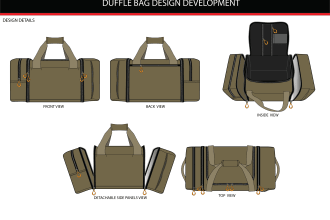 create bag design, backpack, handbag and bag tech pack