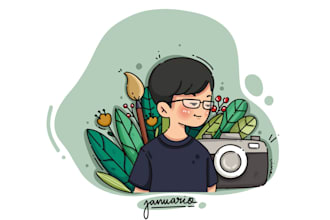 Review illustrate cute portrait, couple or family cartoon portrait