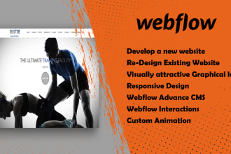 design or redesign your website in webflow