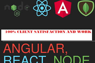 develop app using react node vue and angular js