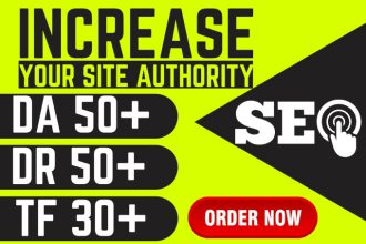 increase domian rating 60 and tf 30 da high authority