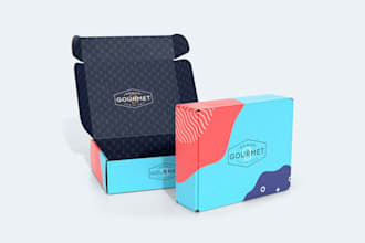 design mailer subscription box with mockup