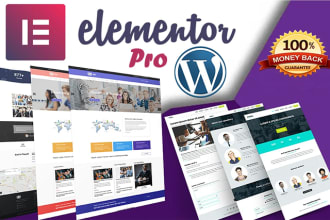 design wordpress landing page website by the elementor pro