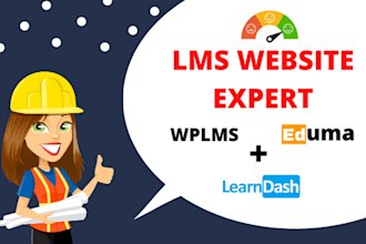 build elearning online course website using wplms theme, eduma or learndash