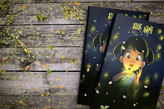 illustrate children book cover design