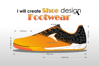 create shoe design, footwear sketches for you need