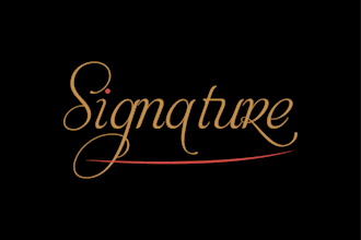 design a unique and modern signature logo design