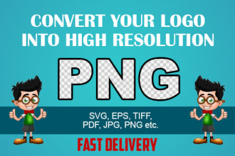 convert into high quality png of your logo