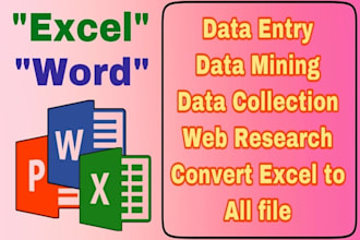 do data entry in 24 hours, excel, word, docs, spreedsheet