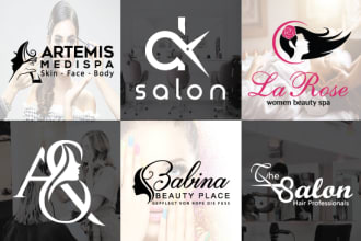design luxury, fashion, beauty, cosmetics natural feminine salon spa logo design
