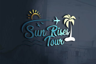 design a 3d travel logo for your vacation tour agency company website