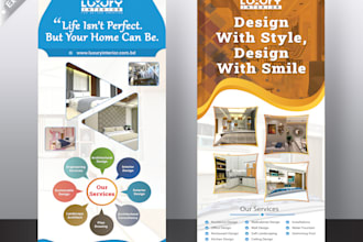 design premium roll up and banner graphics for print