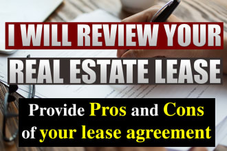 review your commercial real estate lease agreement