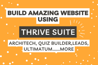 design SEO optimised wordpress website on thrive theme
