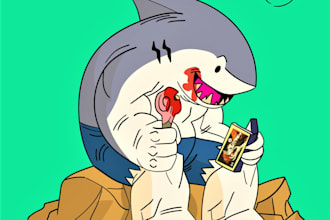 dibujos digitales animados estilo anime cartoon