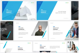 design professional  company profile and portfolio ppt presentation