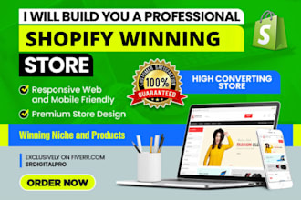 design a professional and responsive shopify store