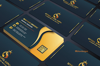 do professional luxury business card design and logo