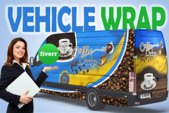 make awesome car wrap design, van wrap, and any vehicle