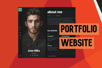 create a resume CV or portfolio wordpress website