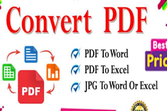 pdf to word or excel, scanned pdf to word or excel