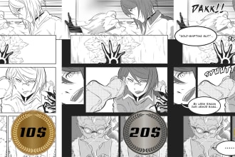 create high quality manga page for you