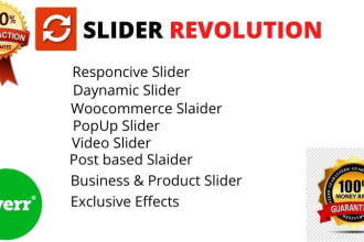 create or fix slider revolution, website slider