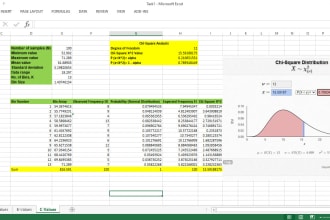 create quality engineering and stats excel spread sheets