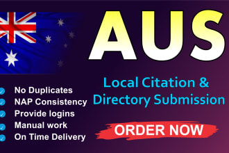 do 300 australia local citations and directory submission for local SEO