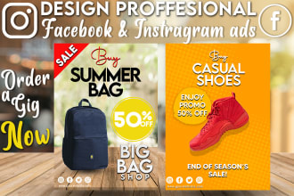 design facebook , instagram , social media marketing ads poster