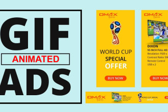 design animated GIF banner and animated GIF web banner ads