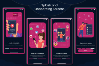 design onboarding and splash screens for android and ios