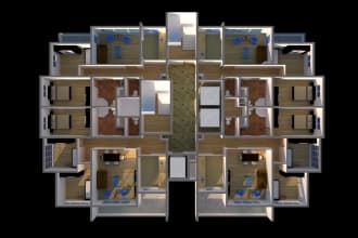 do 3d and 2d floor plan with fast delivery using sketchup