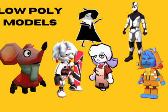 make low poly ps1 or n64 style characters