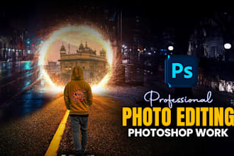 do photo editing, photoshop work, face swap, object remove in 2 hours