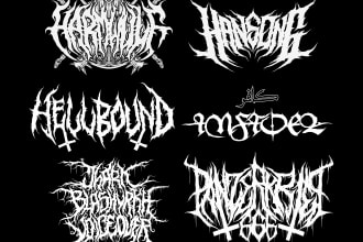 make a black metal and death metal logo
