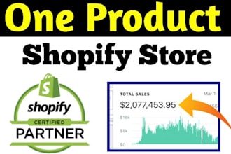 create shopify website, shopify dropshipping store,one product,print on demand