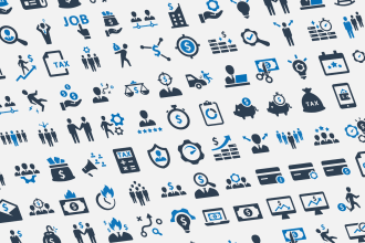 design flat icon set for web or app