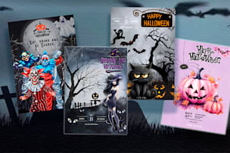 design halloween invitations or flyers for halloween parties