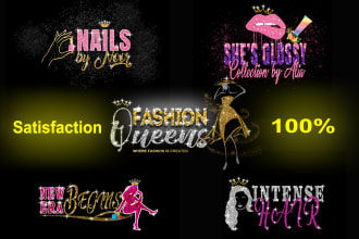 design girly feminine makeup cosmetics lip gloss lash logo