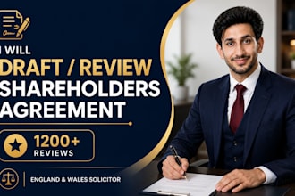 prepare shareholder agreement, investment contract
