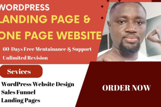 design a professional single page website and landing pages