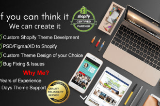 develop custom shopify theme bug fixes and customization