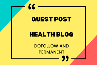 do guest post on high quality health blog