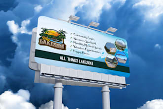 design a signage yard sign rollup or billboards
