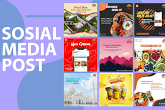 social media design, post, and banner advertising