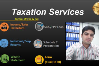 provide you USA tax returns eidl, ppp,sba loan services