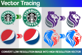convert to vector, vector tracing, logo, image, vectorise, recreate, redraw 1day