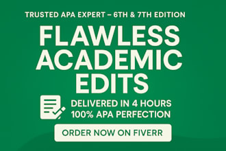 format your paper in apa 6 and 7 fast and flawless